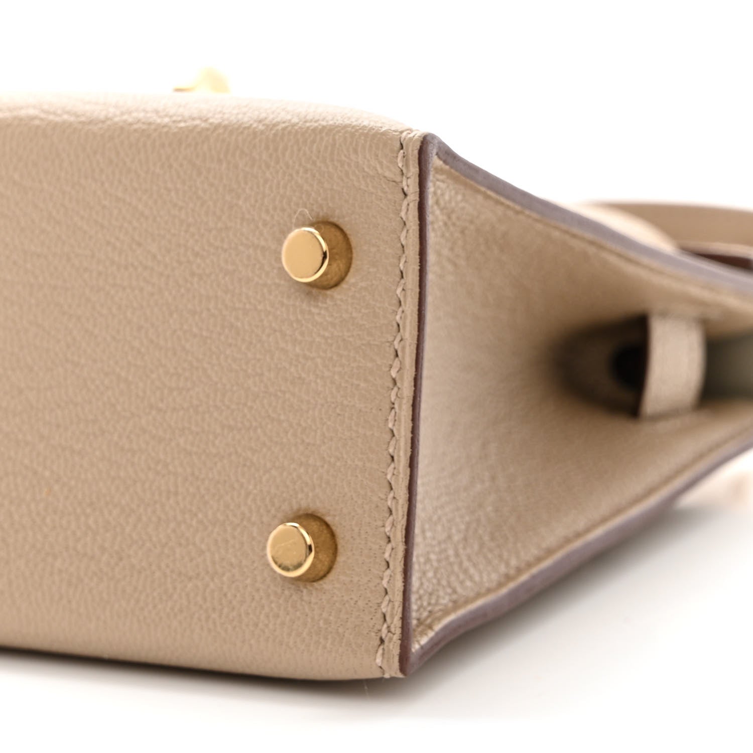 Hermes Chevre Mysore Horseshoe Mini Kelly Sellier 20 Gris Tourterelle Gris Perle 9 of 10