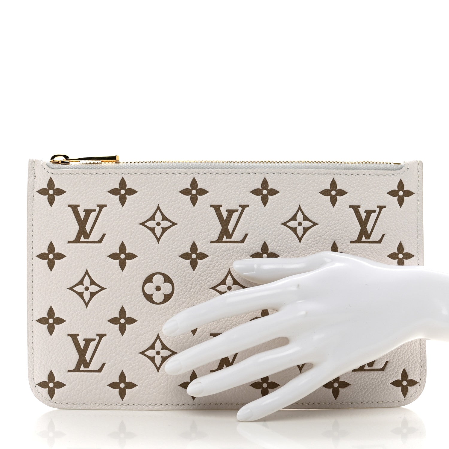 Louis Vuitton Empreinte Monogram Spring In The City Neverfull Pochette MM Kaki Beige Cream 2 of 6