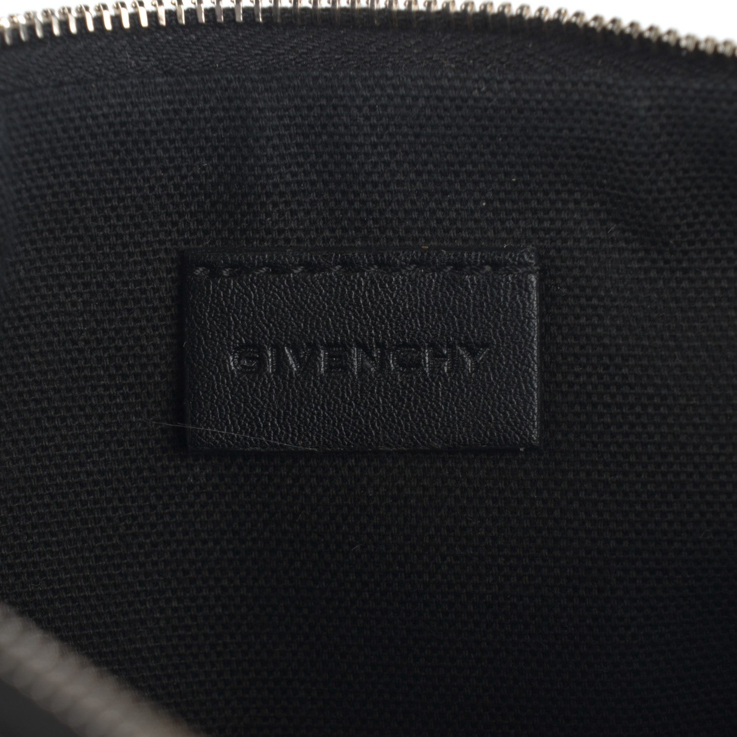 Givenchy Texutured Coated Canvas Rottweiler Print Medium Cosmetic Pouch Black 7 of 8