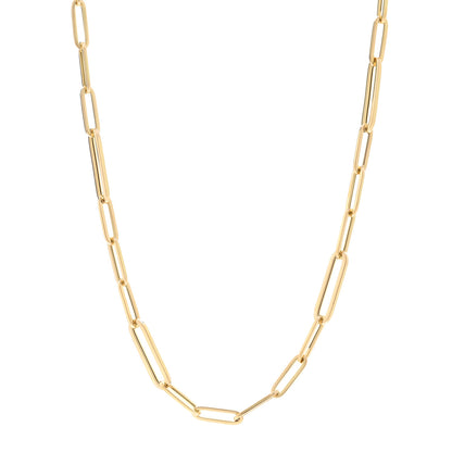 Roberto Coin 18K Yellow Gold Paper Clip Link Necklace 18" 1 of 5