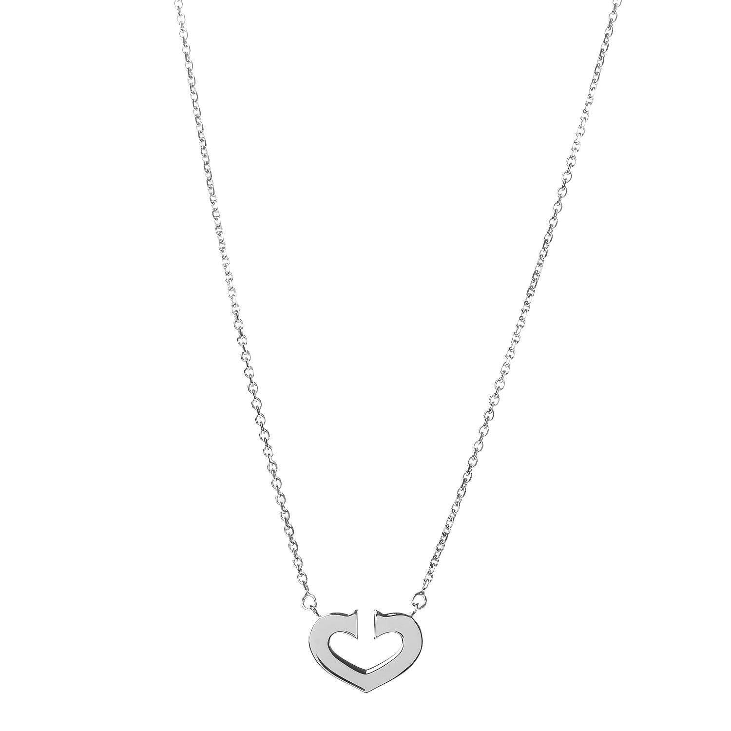 Cartier 18K White Gold Medium Hearts and Symbols Necklace 1 of 7
