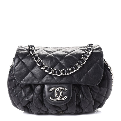 Chanel Washed Lambskin Quilted Mini Chain Around Messenger Black 1 of 5