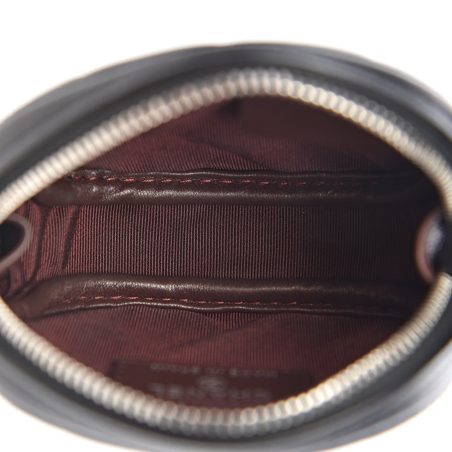 Lambskin Quilted Zip Around Classic Coin Purse Black