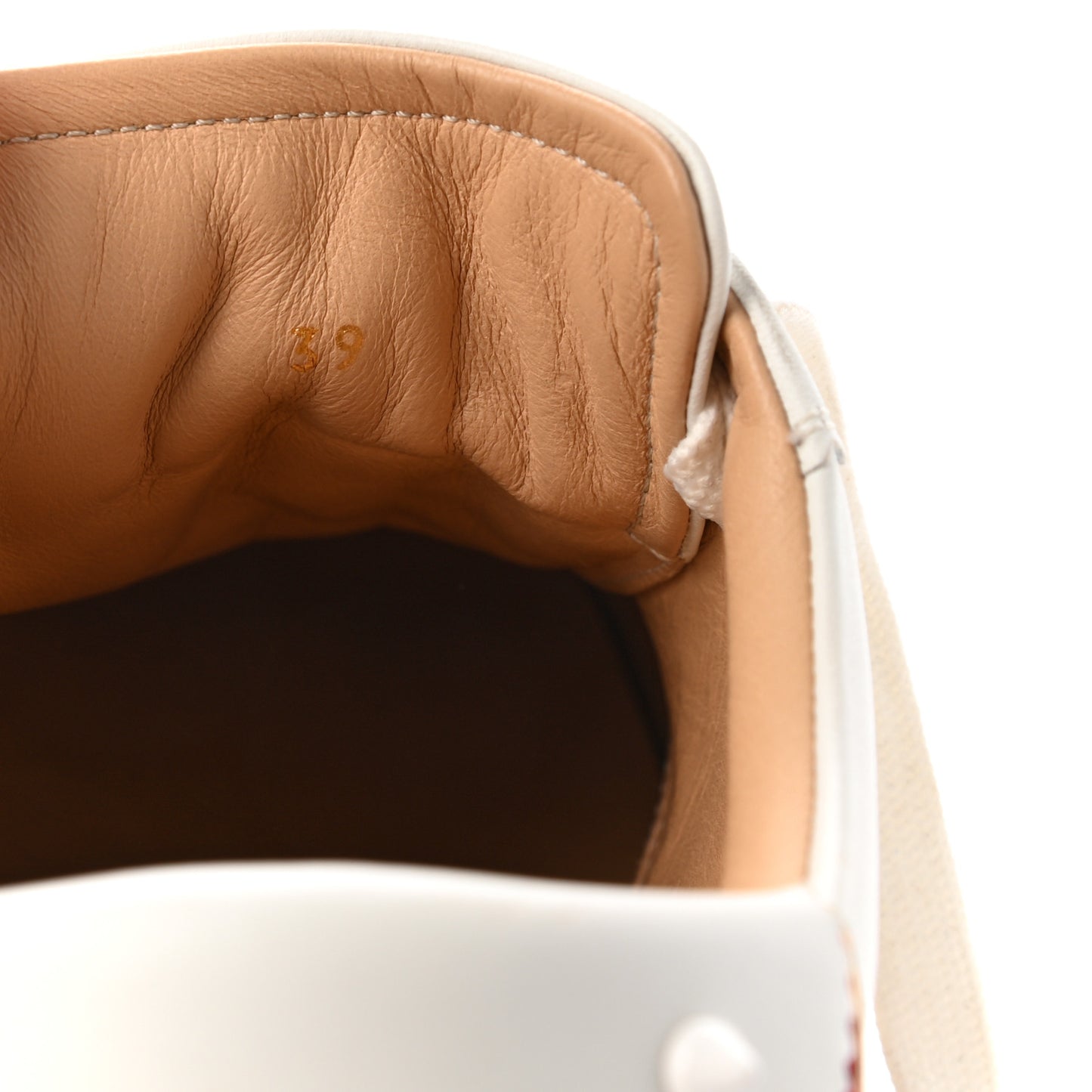 Calfskin Rubber Neoprene Nappa Mens Loubishark Sneakers 39 White