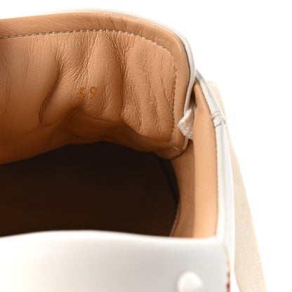 Christian Louboutin Calfskin Rubber Neoprene Nappa Mens Loubishark Sneakers 39 White 8 of 9