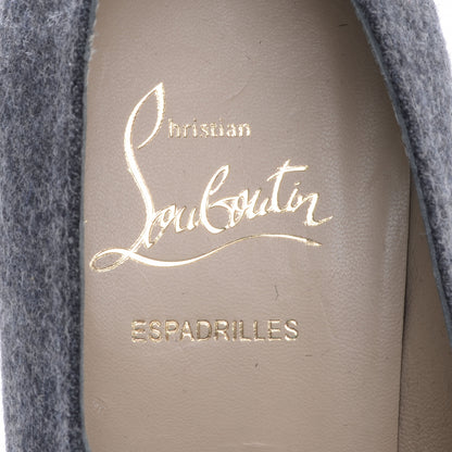 Christian Louboutin Flannel Rope Calfskin Deroba 140 Wedge Ankle Boots 39 Grey Black 7 of 8