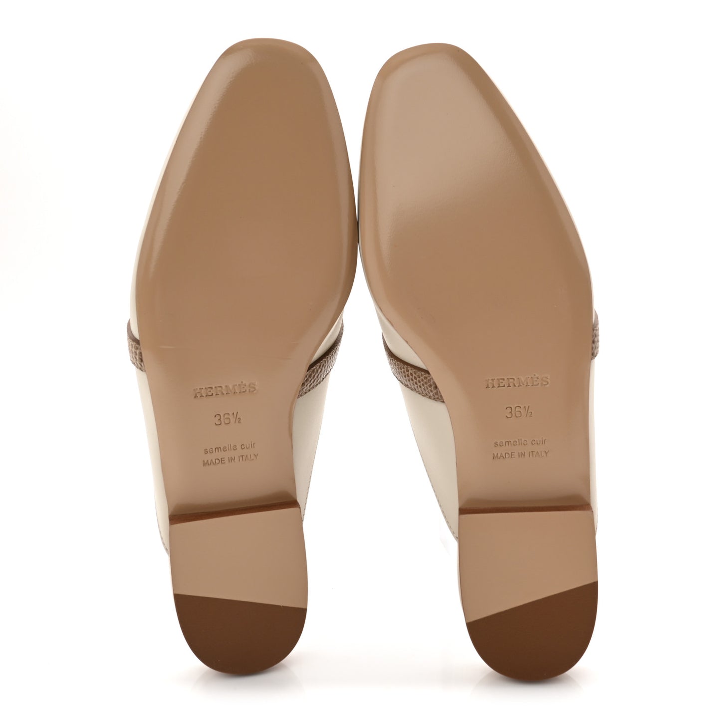 Shiny Lizard Calfskin Oz Mules 36.5