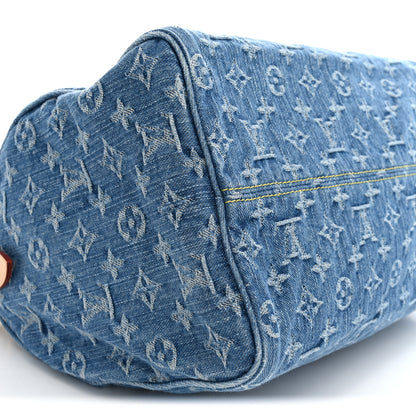 Louis Vuitton Monogram Denim Speedy Soft 30 Blue 8 of 10