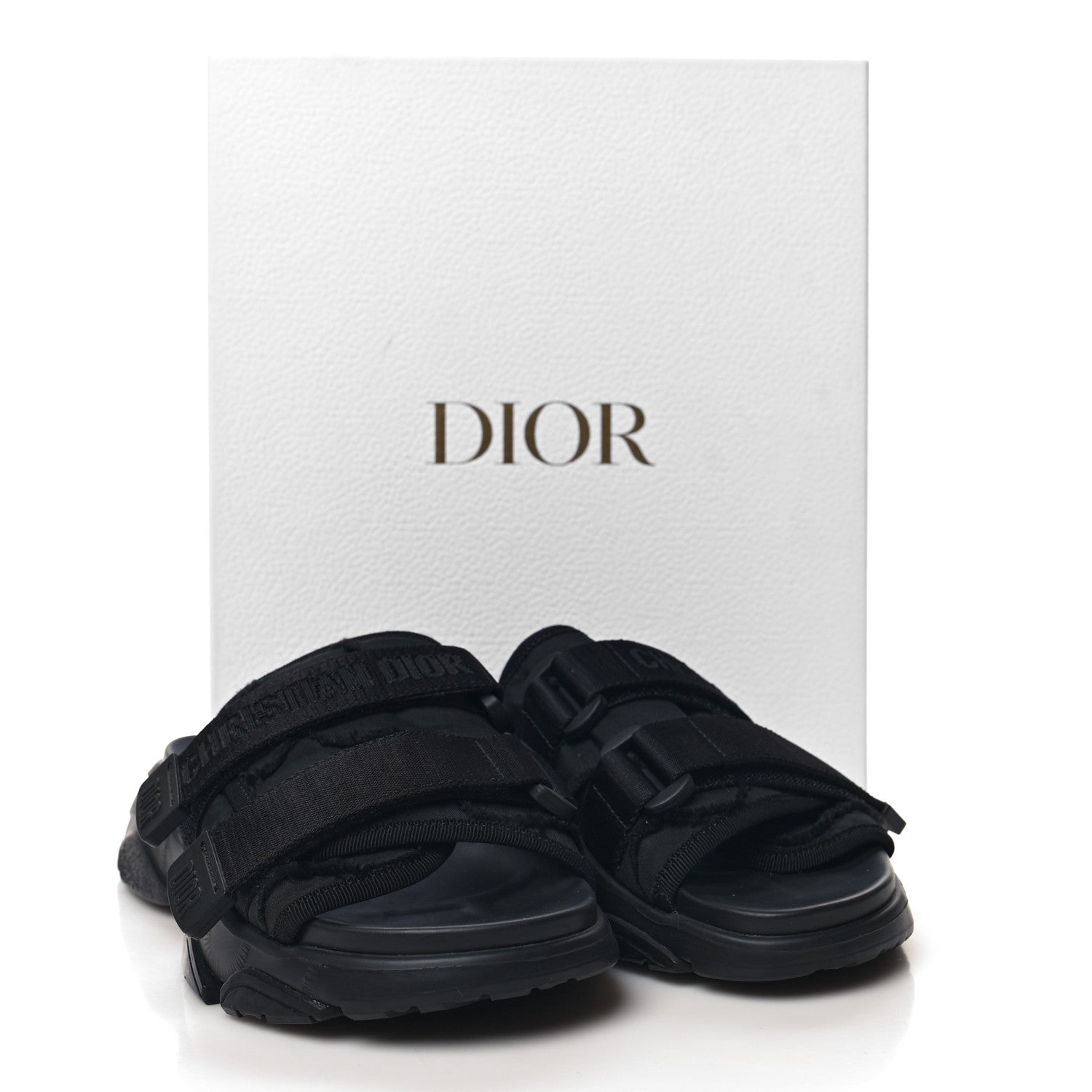Christian Dior Technical Fabric Camouflage D-Wander Slide Sandals 35 Black 8 of 8