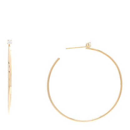 Anita Ko 18K Yellow Gold Diamond Bardot Hoop Earrings 1 of 4