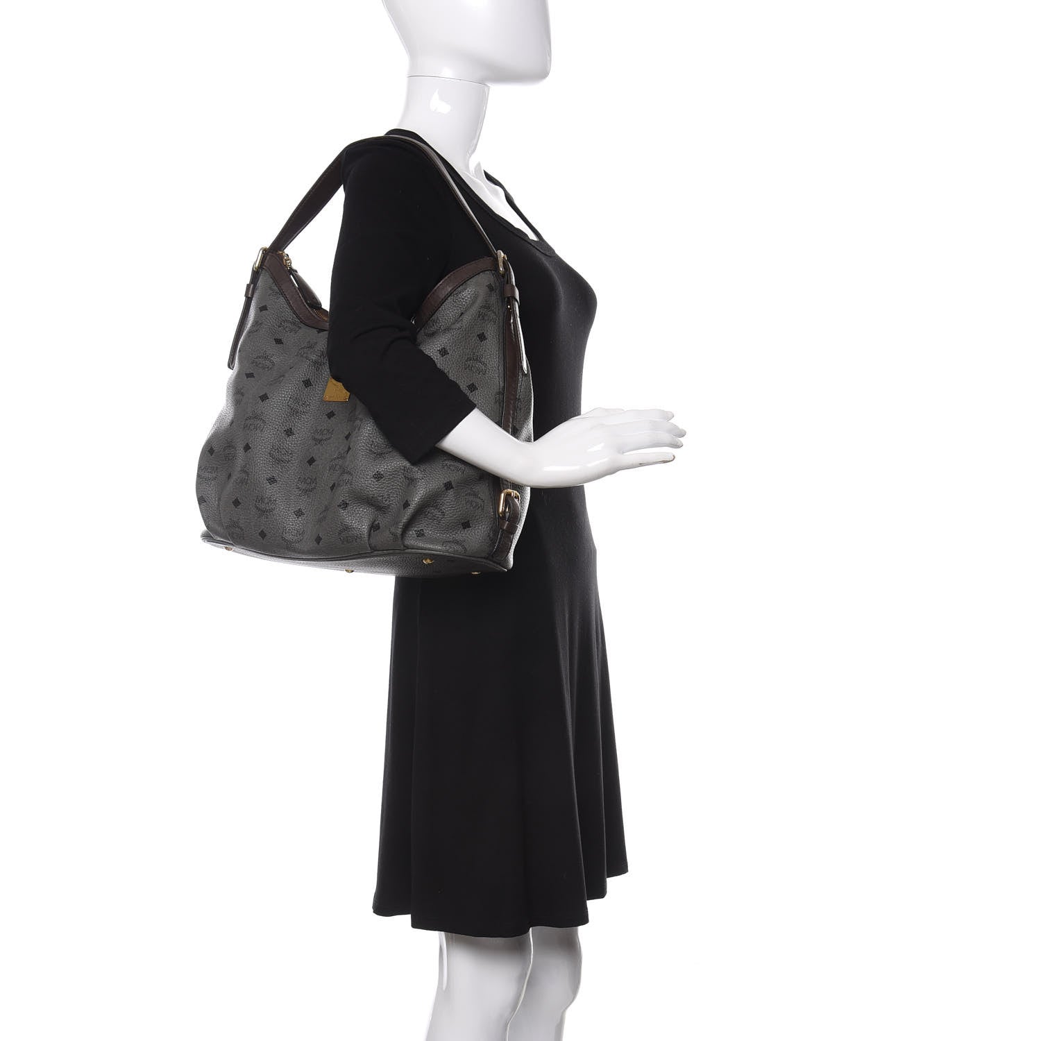 MCM Visetos Hobo Phantom Grey 2 of 12