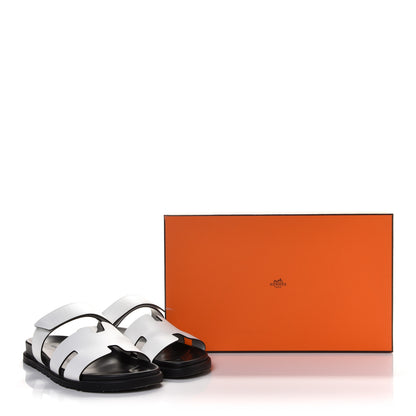 Hermes Epsom Mens Chypre Sandals 42 White 11 of 11