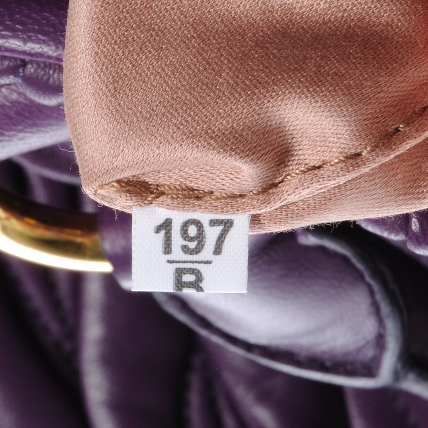 Nappa Leather Matelasse Tote Viola Purple