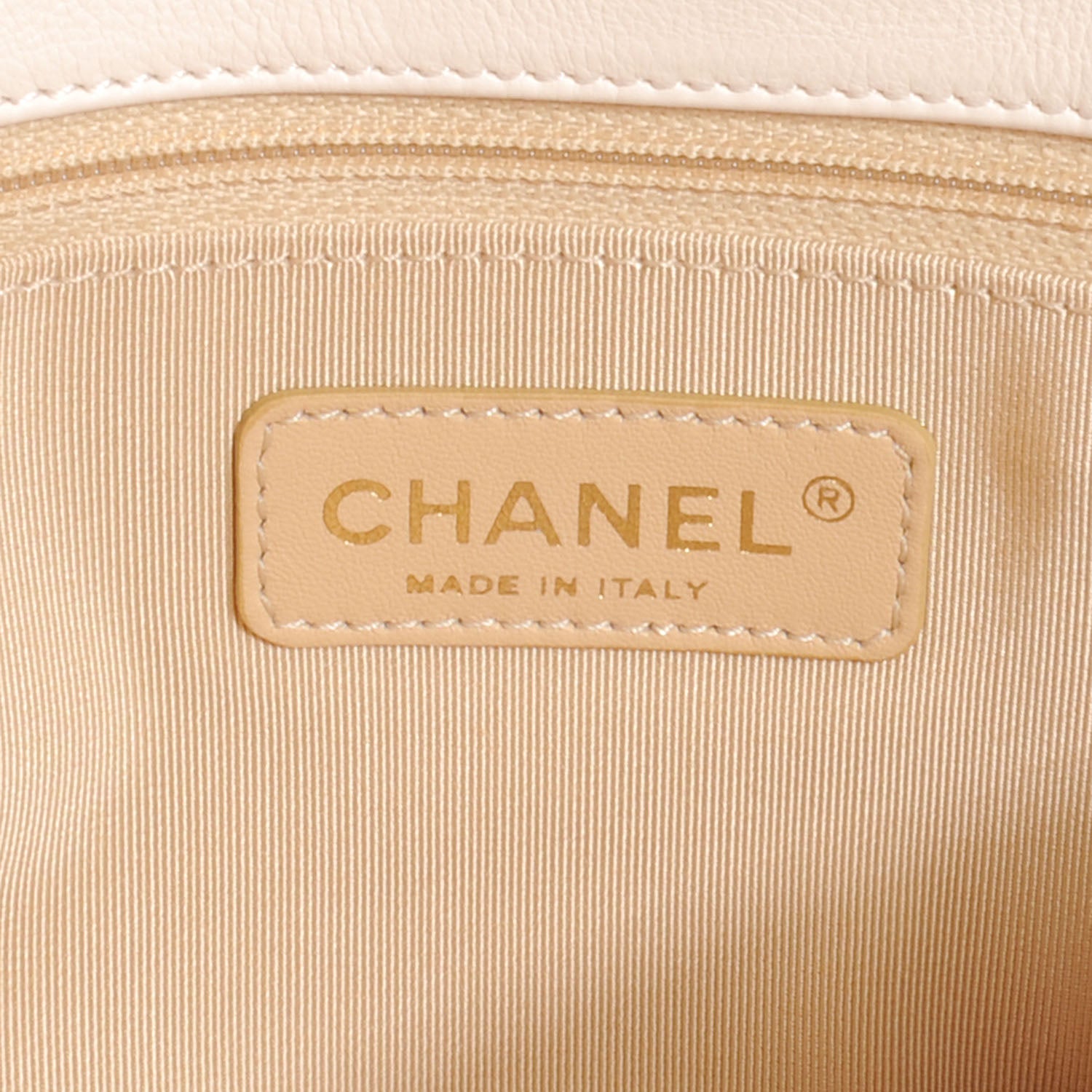 Chanel Calfskin CC Crown Medium Flap Dark White 6 of 7