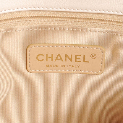 Chanel Calfskin CC Crown Medium Flap Dark White 6 of 7