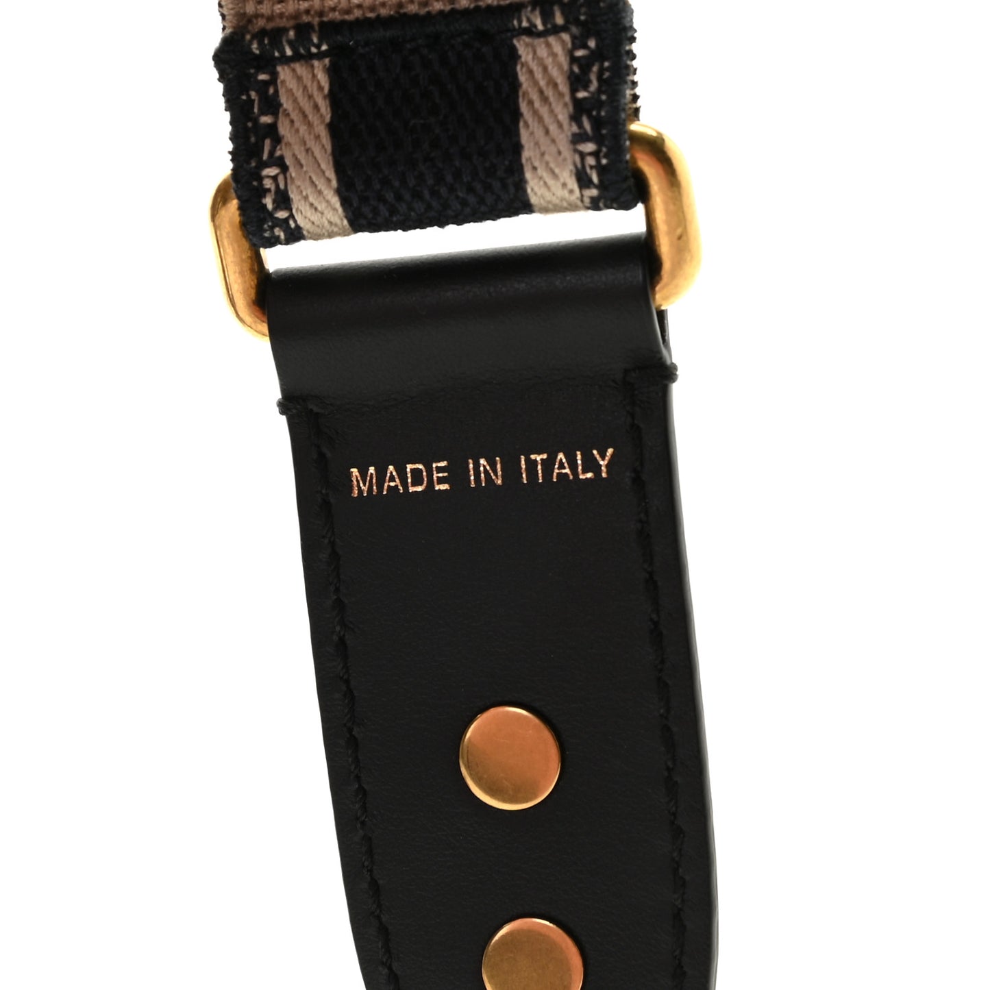 Canvas Embroidered Shoulder Strap Black
