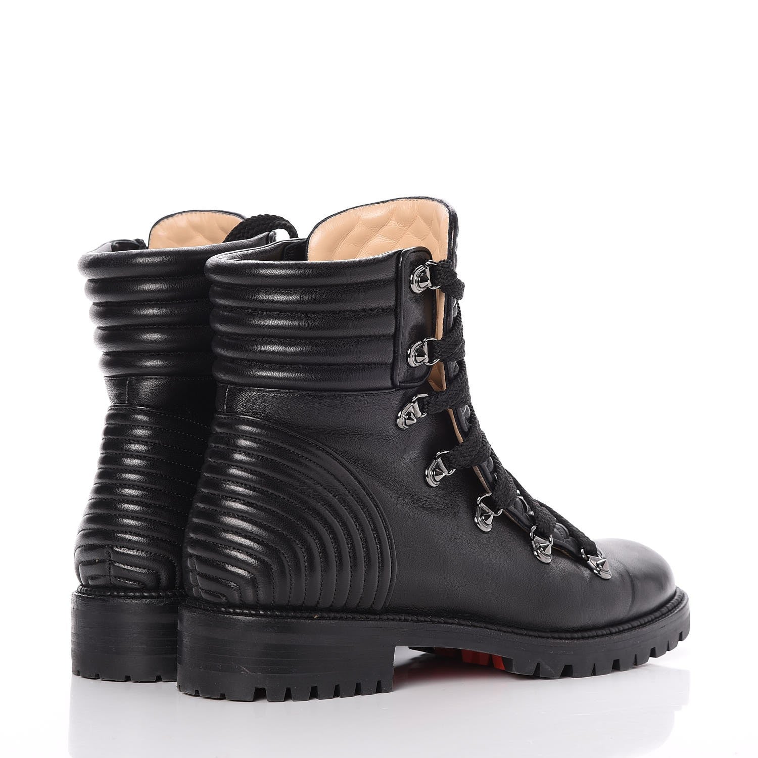 Christian Louboutin Shiny Nappa Mad Flat Boots 40.5 Black 4 of 8