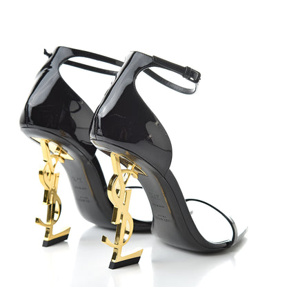 Saint Laurent Patent Opyum 110 Sandals Black 37.5 Black Gold 4 of 8