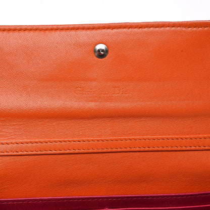 Christian Dior Lambskin Cannage Rendezvous Wallet Coral 6 of 10