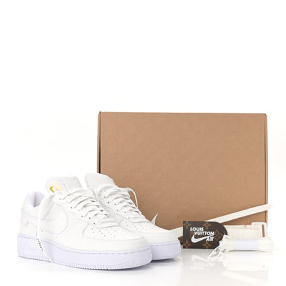 Louis Vuitton X NIKE AIR FORCE 1 Calfskin Monogram Mens Low Top Sneakers 9 White 17 of 17