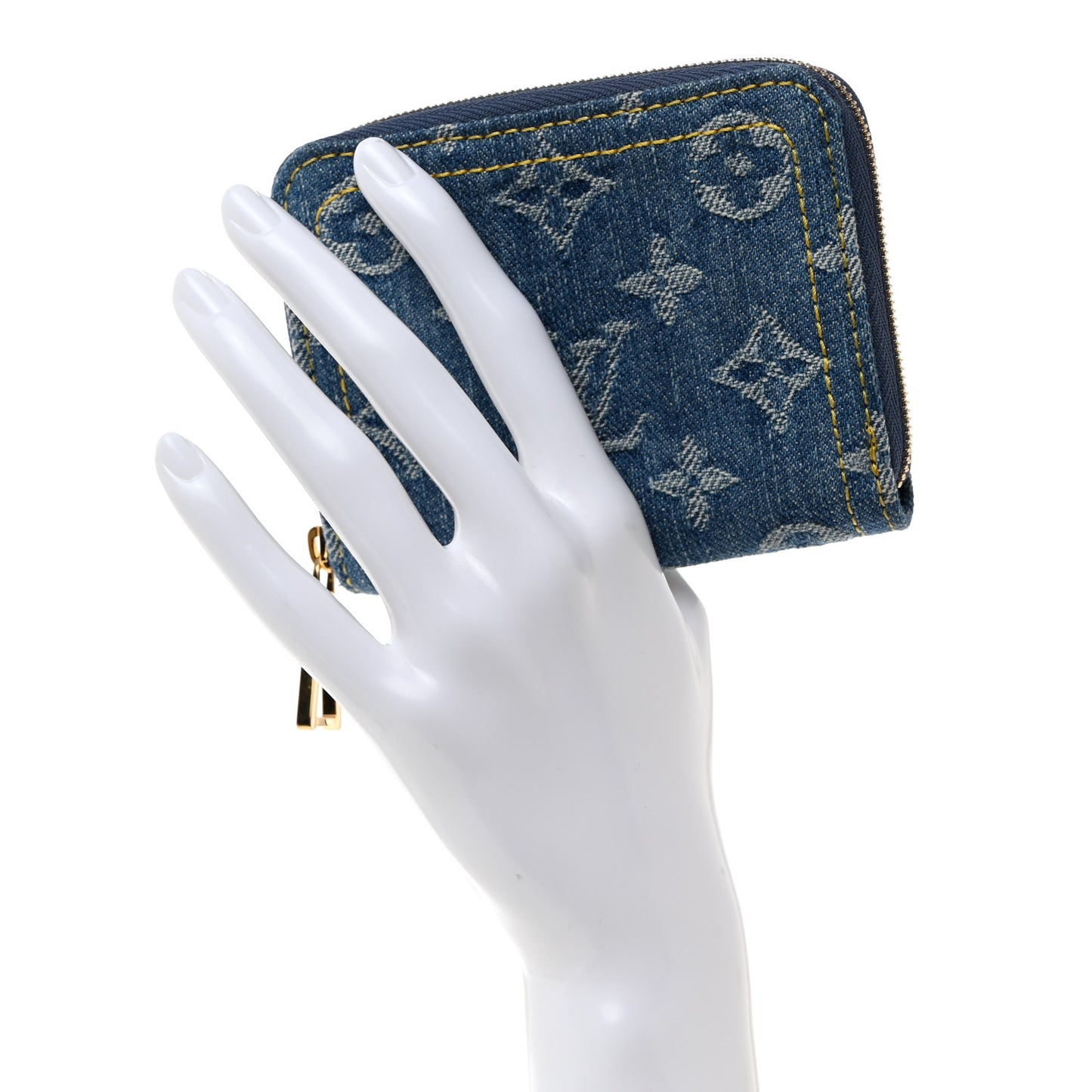 Denim Monogram Zippy Coin Purse Blue