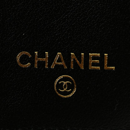 Chanel Caviar Quilted Textured CC Tri-Fold Flap Wallet Black 6 of 10