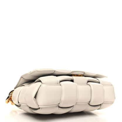 Bottega Veneta Lambskin Maxi Intreccio Padded Chain Cassette Crossbody Bag White 4 of 11