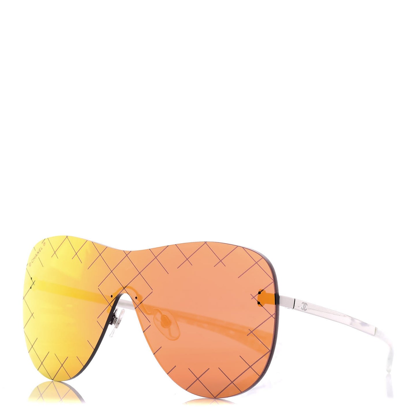 Shield Runway Sunglasses 4215 Silver Red