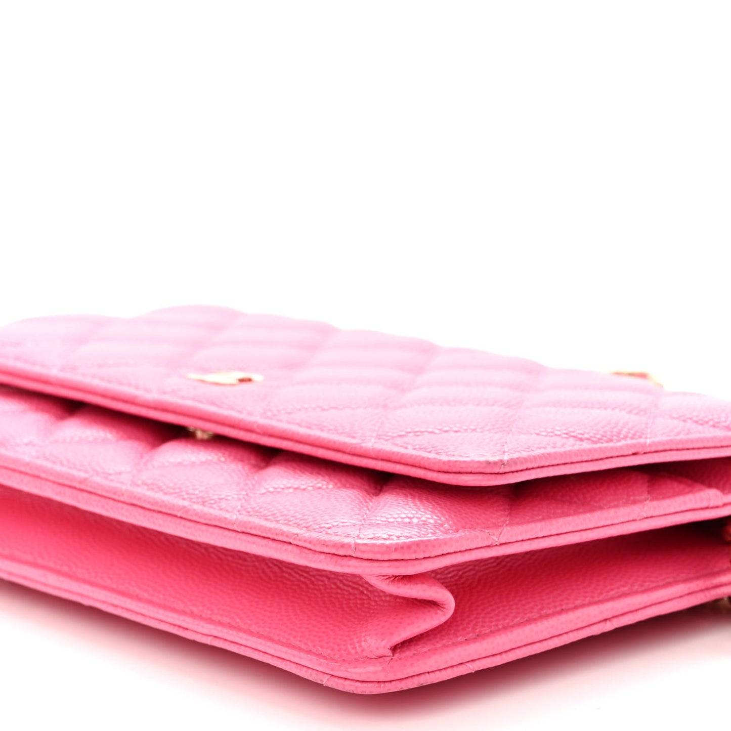 Caviar Quilted Wallet On Chain WOC Pink