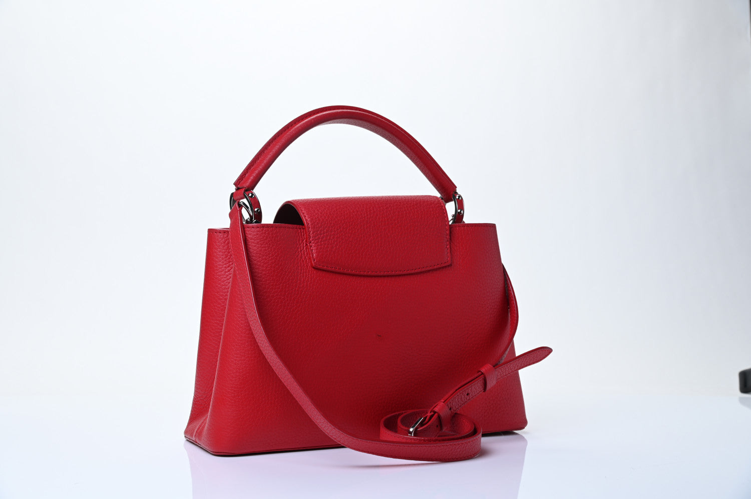 Louis Vuitton Taurillon Capucines BB Rubis 3 of 8