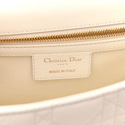 Christian Dior Grained Calfskin Cannage Large Caro Bag Latte 6 of 10