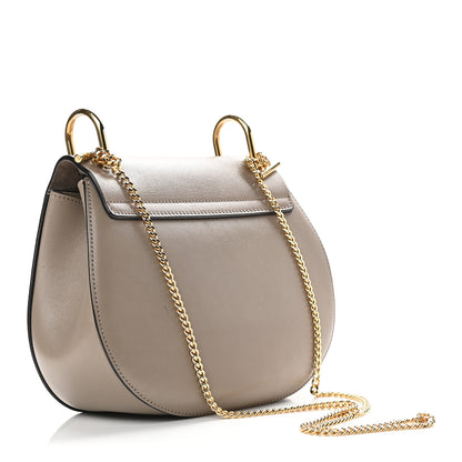 Chloe Suede Smooth Calfskin Mini Drew Shoulder Bag Motty Grey 3 of 9