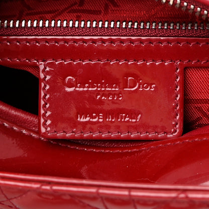 Christian Dior Patent Cannage Medium Lady Dior Red 7 of 19