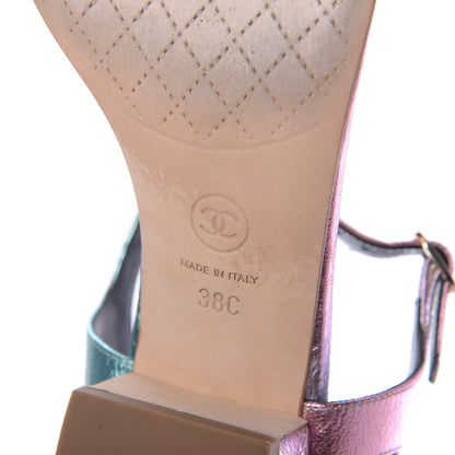 Chanel Goatskin Fantasy CC Pearl Thong Sandals 38 Multicolor 11 of 13