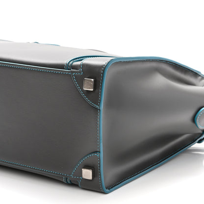 Celine Satin Debossed Calfskin Micro Luggage Anthracite 10 of 11