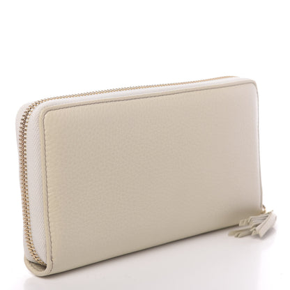 Gucci Pebbled Calfskin Soho Zip Around Wallet Off White 3 of 7