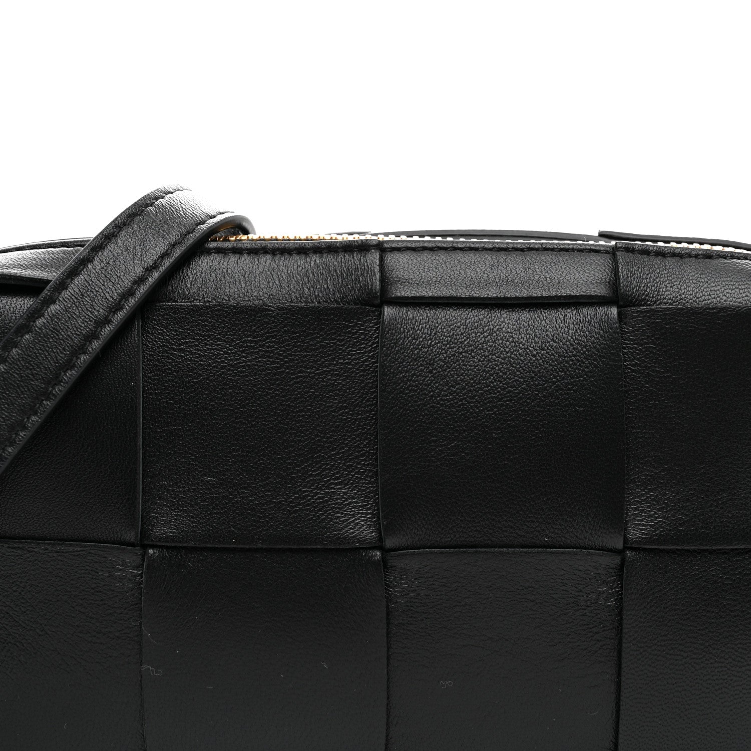 Bottega Veneta Lambskin Maxi Intreccio Cassette Phone Pouch Crossbody Bag Black 7 of 9