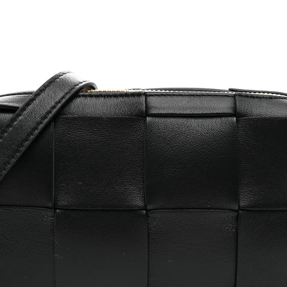 Bottega Veneta Lambskin Maxi Intreccio Cassette Phone Pouch Crossbody Bag Black 7 of 9