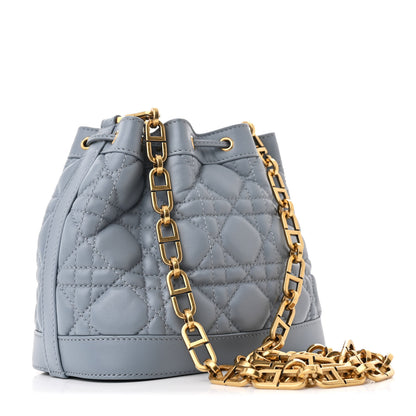 Christian Dior Lambskin Cannage Miss Dior Bucket Bag Cloud Blue 3 of 10