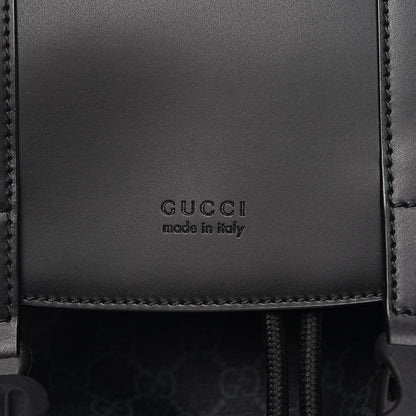 Gucci Soft GG Supreme Monogram Appia Calfskin Web Double Buckle Backpack Black 8 of 10