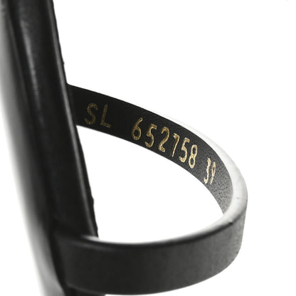 Saint Laurent Calfskin Cassandra Monogram Sandals 39 Black 8 of 9
