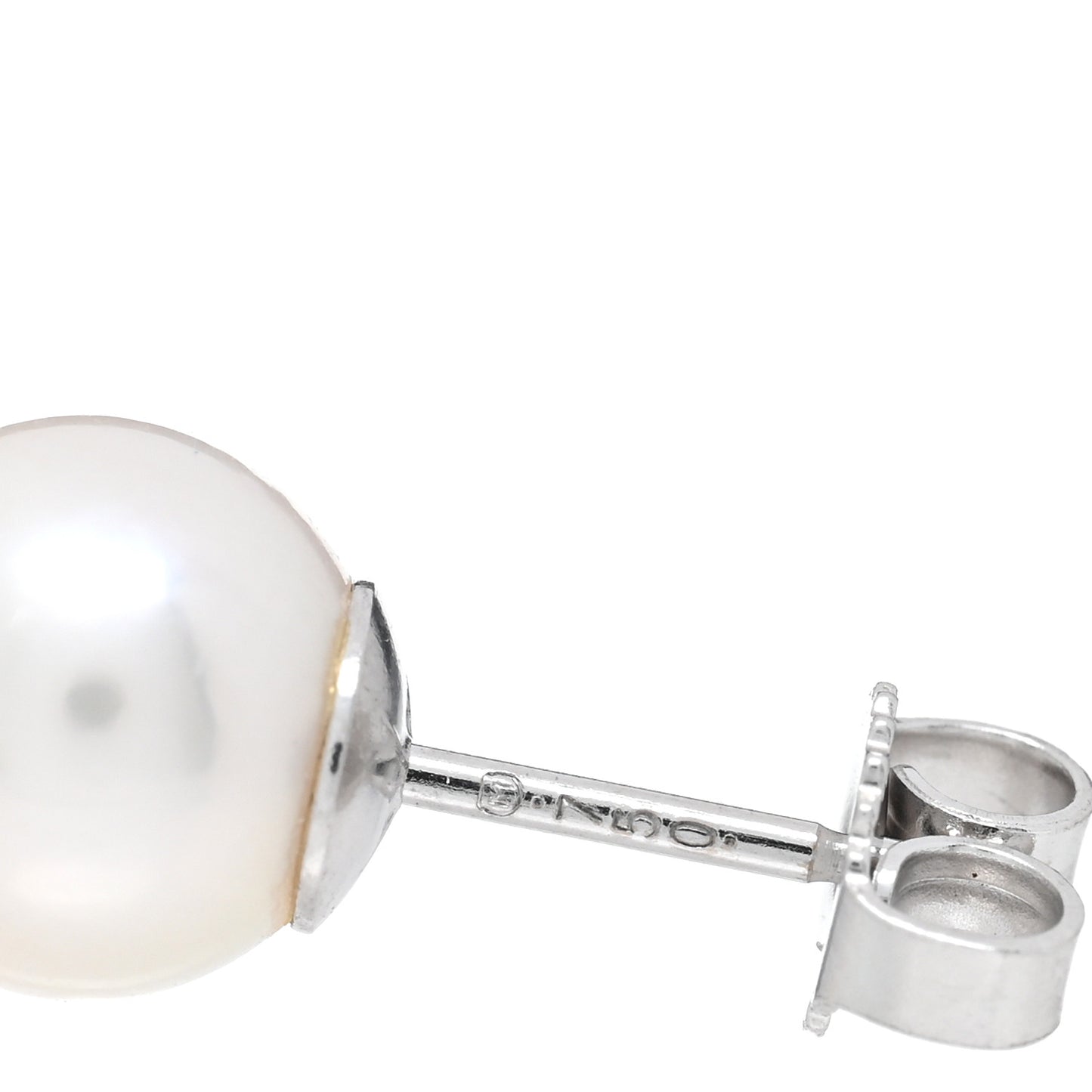 18K White Gold Akoya Pearl 8-8.5mm Stud Earrings