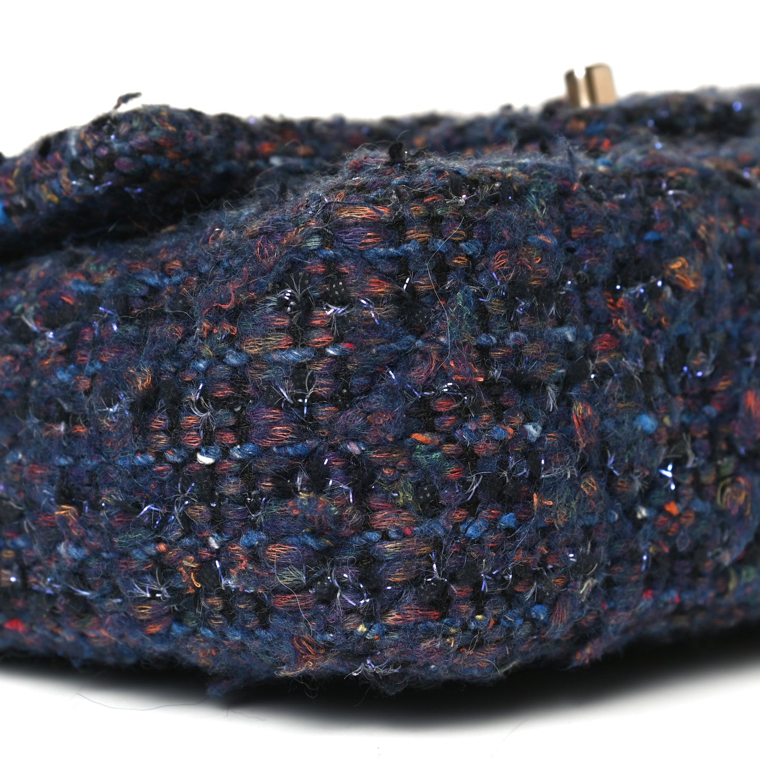 Chanel Tweed Quilted Mini Rectangular Flap Blue Multicolor 9 of 10