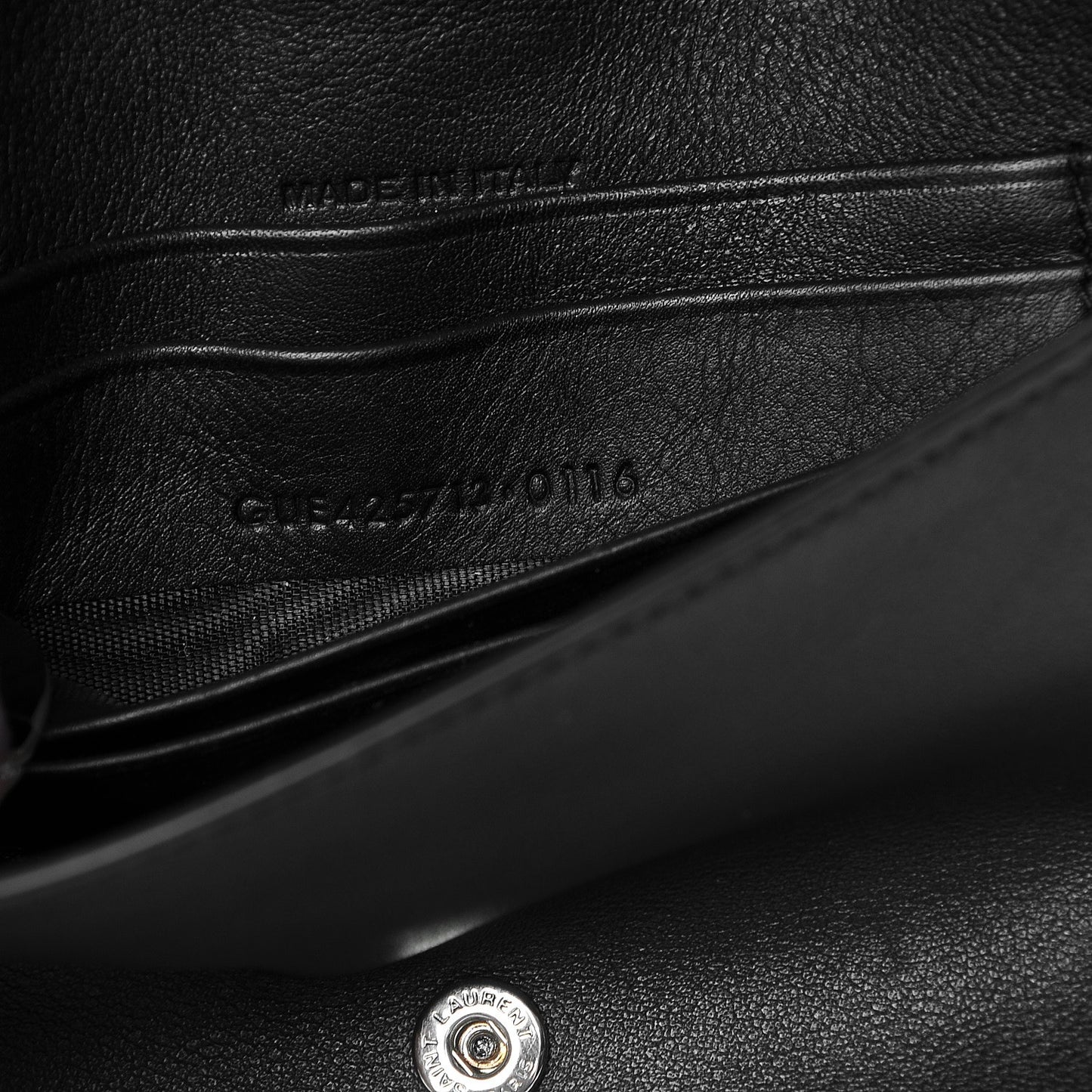 Calfskin Monogram Tri Pocket Crossbody Bag Black