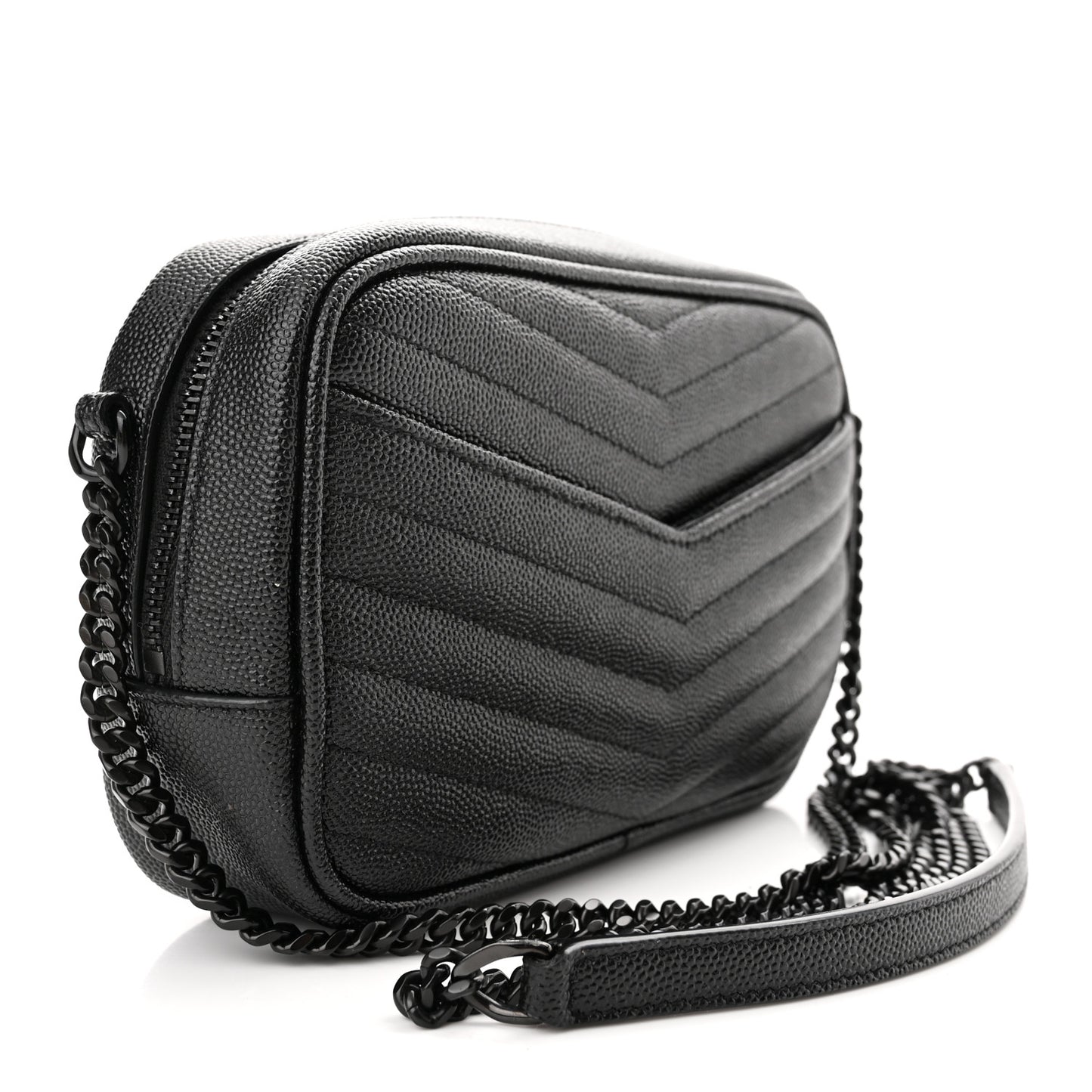 Grain De Poudre Matelasse Monogram Mini Lou Camera Bag Black