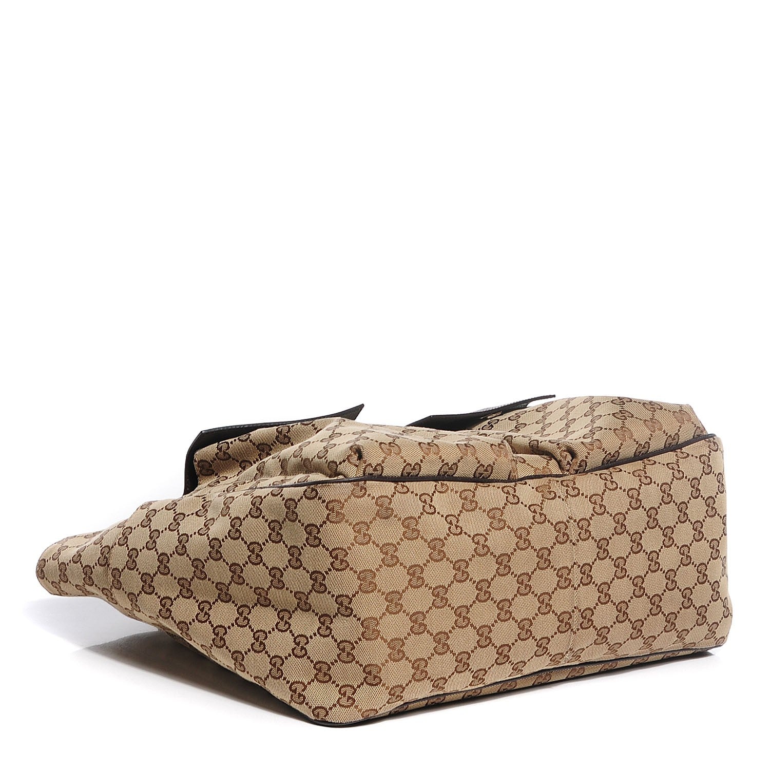 Gucci GG Monogram Medium Web Handle Double Pocket Tote Brown 4 of 7