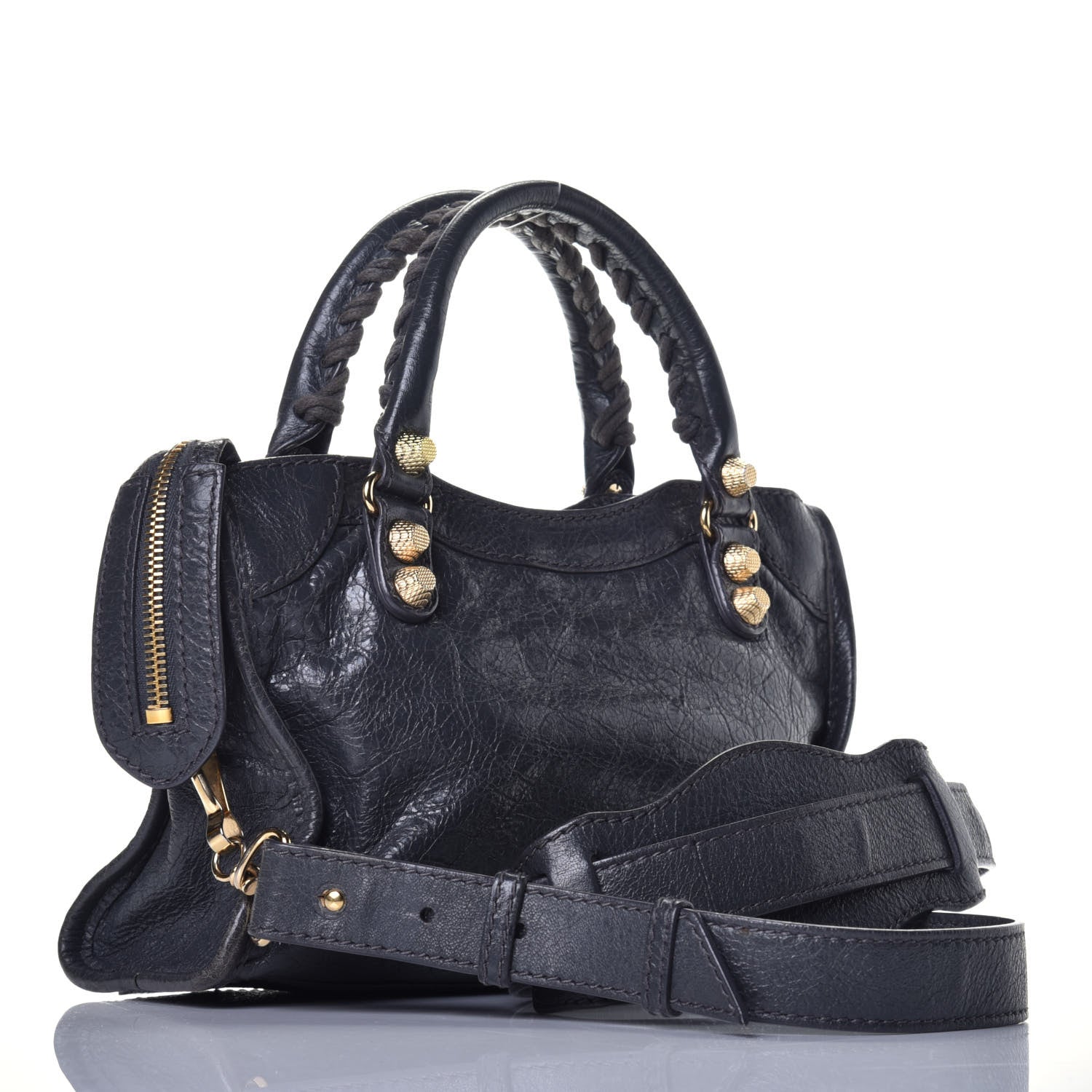 Balenciaga Agneau Giant 12 Gold Hardware Mini City Gris Fossile 4 of 9