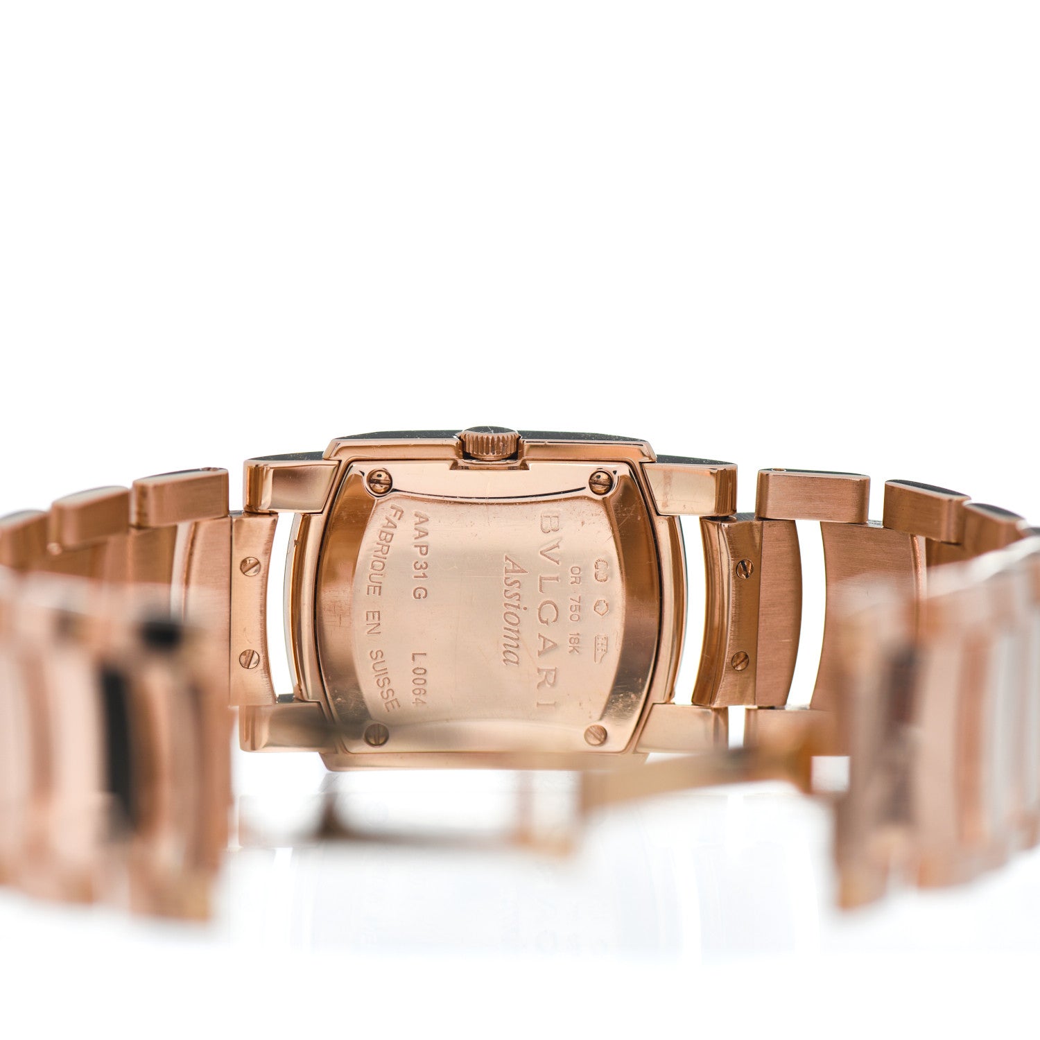 Bulgari 18K Rose Gold 22mm Assioma Quartz Watch Black 4 of 5