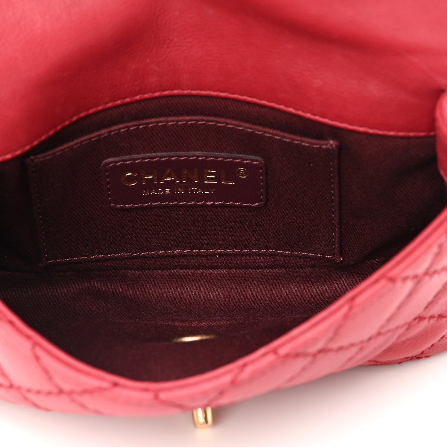 Calfskin Quilted Mini Urban Day Flap Red