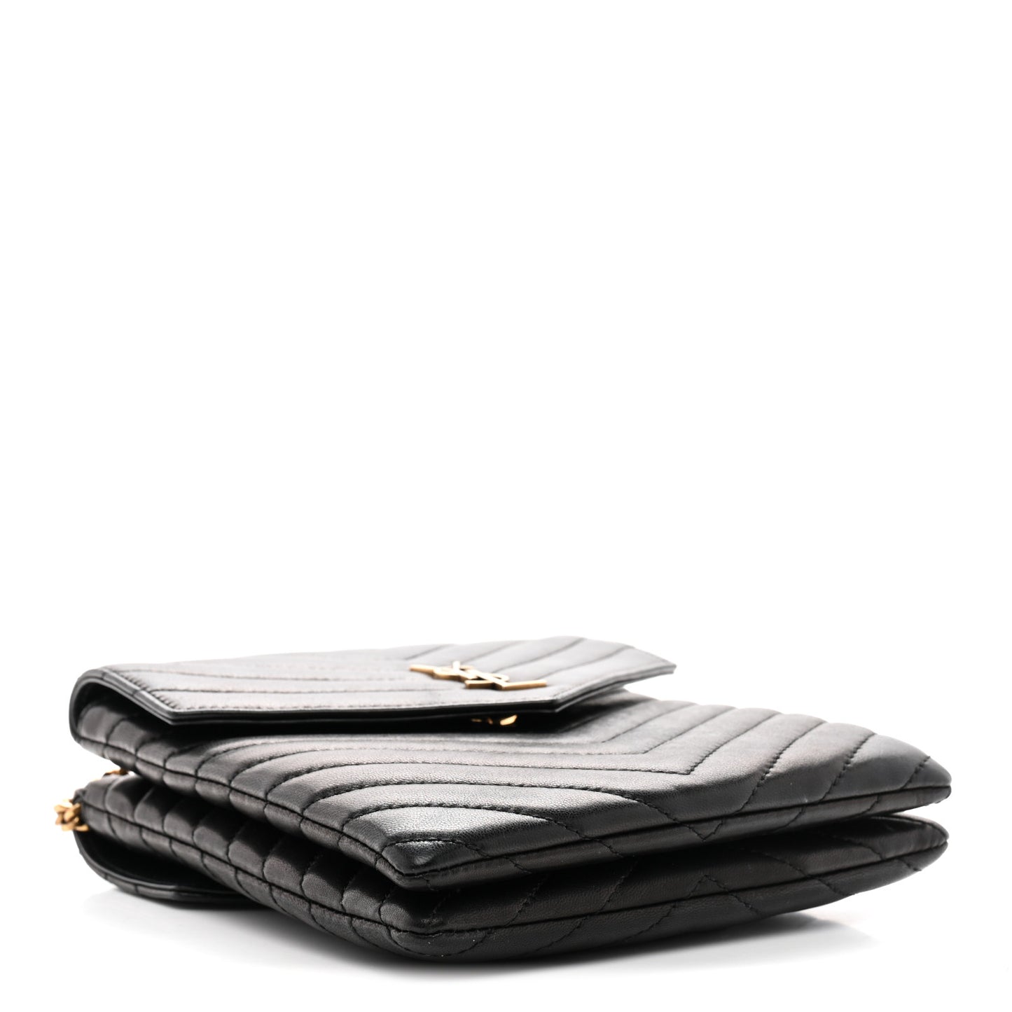 Lambskin Quilted Double Flap Bag Black